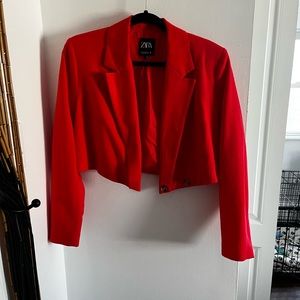 Hot Pink Cropped Blazer